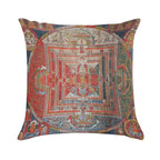 Manjushri Tibetan Buddhist Deity Mandala Thangka Reproduction Soft Skin-Friendly Throw Pillow