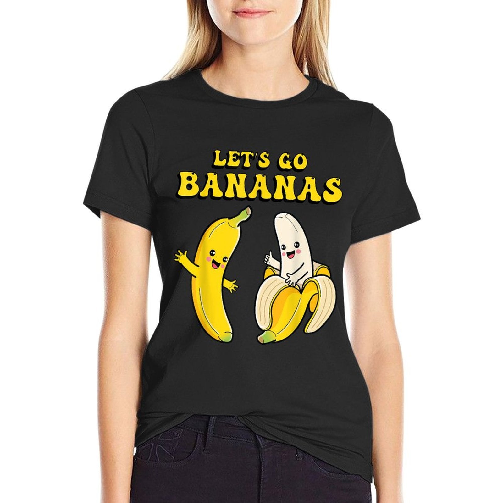 Kids Banana Funny Costume Lets Go Bananas Cute Boys Girls  Heathered Texture T-Shirt