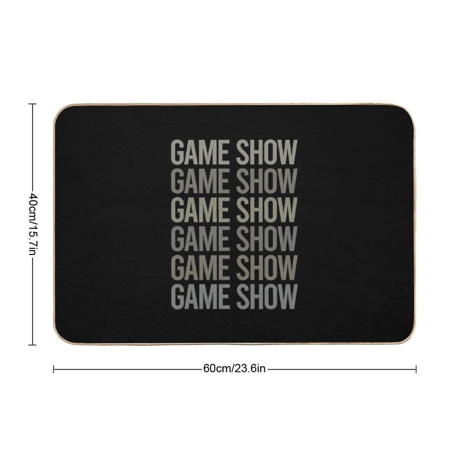 Gray Text Art Game Shows TV Show  Pet-Safe Bath Mat