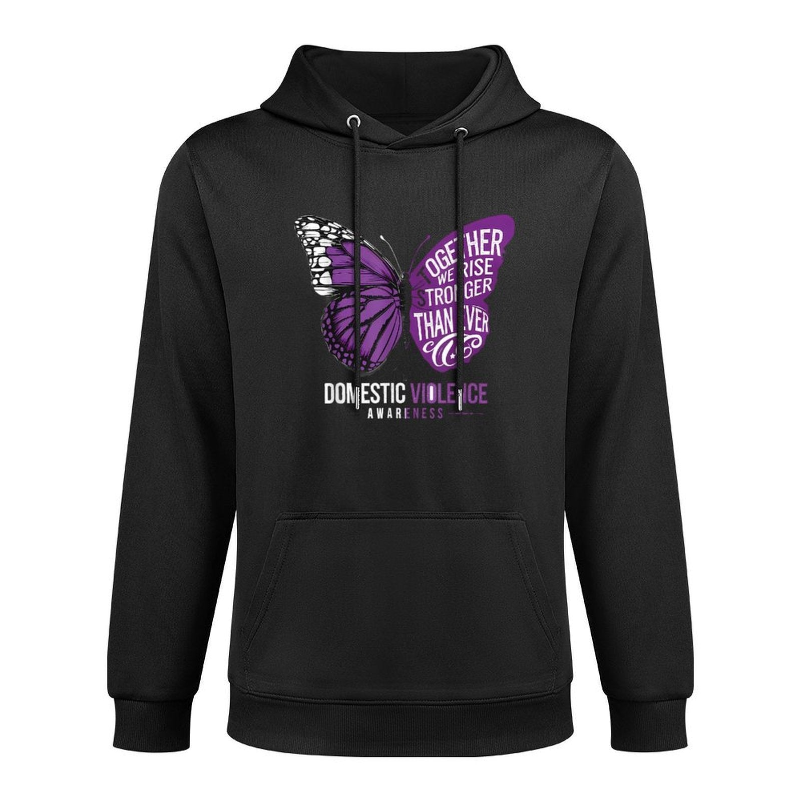 Purple Ribbon Domestic Violence Awareness Together We Rise Versatile Streetwear Hoodie