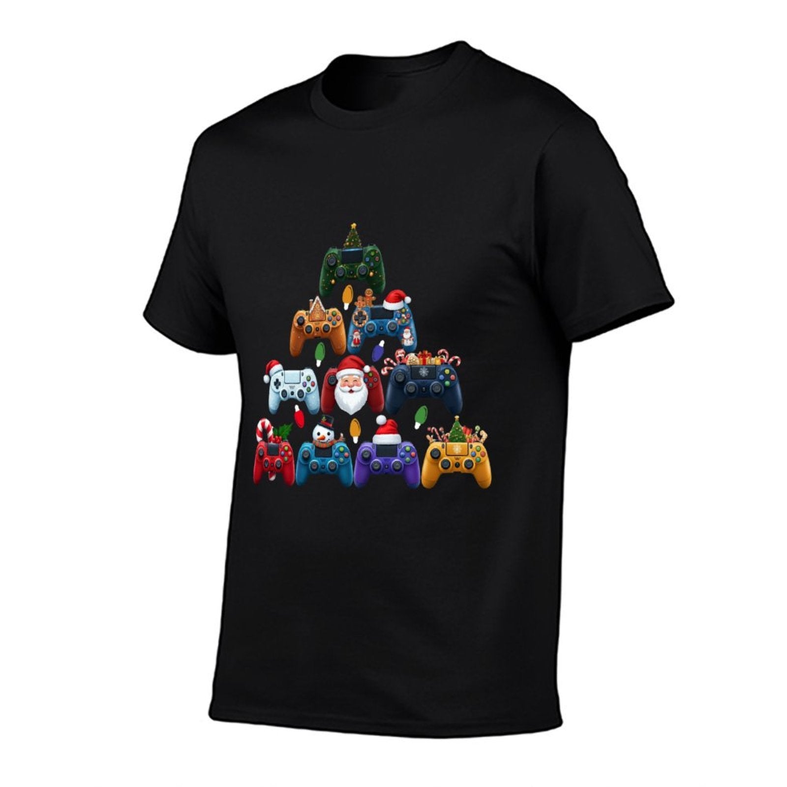 Christmas Gaming Controllers Xmas Tree Gamer Boys Kids  Polyester Blend T-Shirt