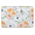 Beautiful Pastel Flowers Pattern on Marble  Versatile Bath Mat