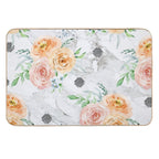 Beautiful Pastel Flowers Pattern on Marble  Versatile Bath Mat