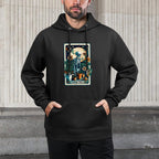 Plant Lover Gardener Tarot Card Halloween Skeleton Moon All-Day Comfort Hoodie