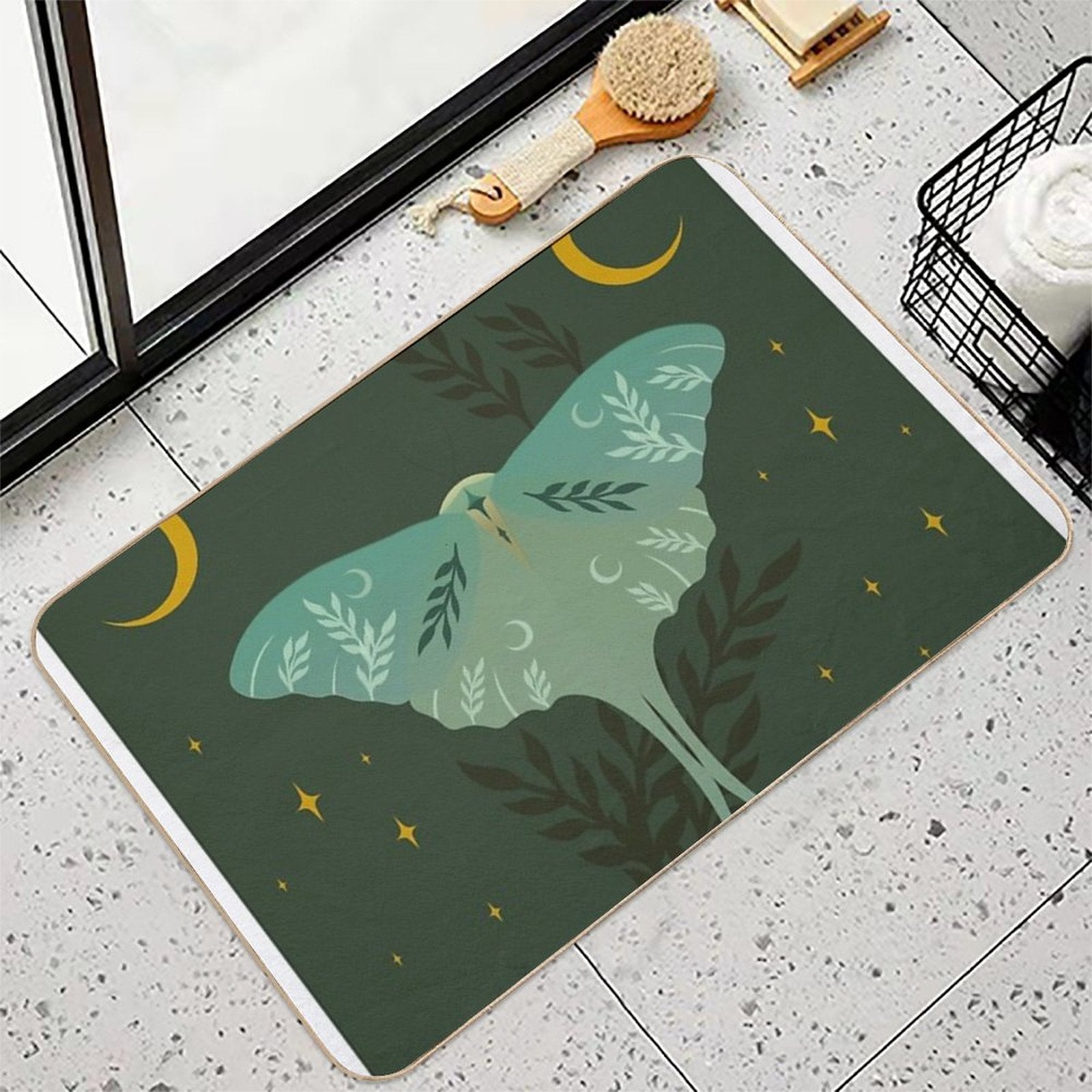 Moth And Moon  Pet-Safe Bath Mat