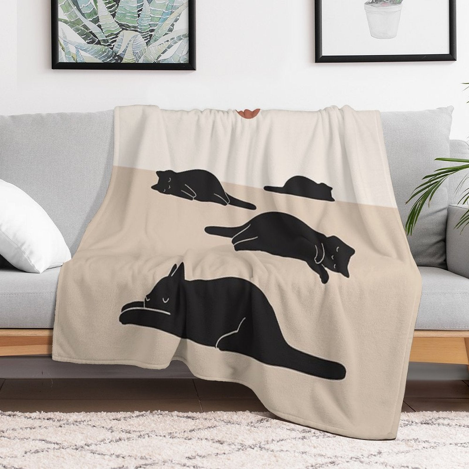 Cat Landscape 69 Eco-conscious Throw Blanket