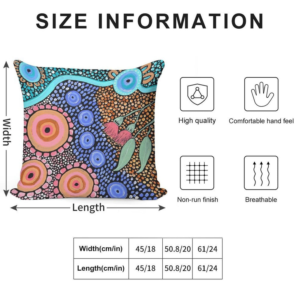 River Gathering Soft Easy Maintenance Throw Pillow