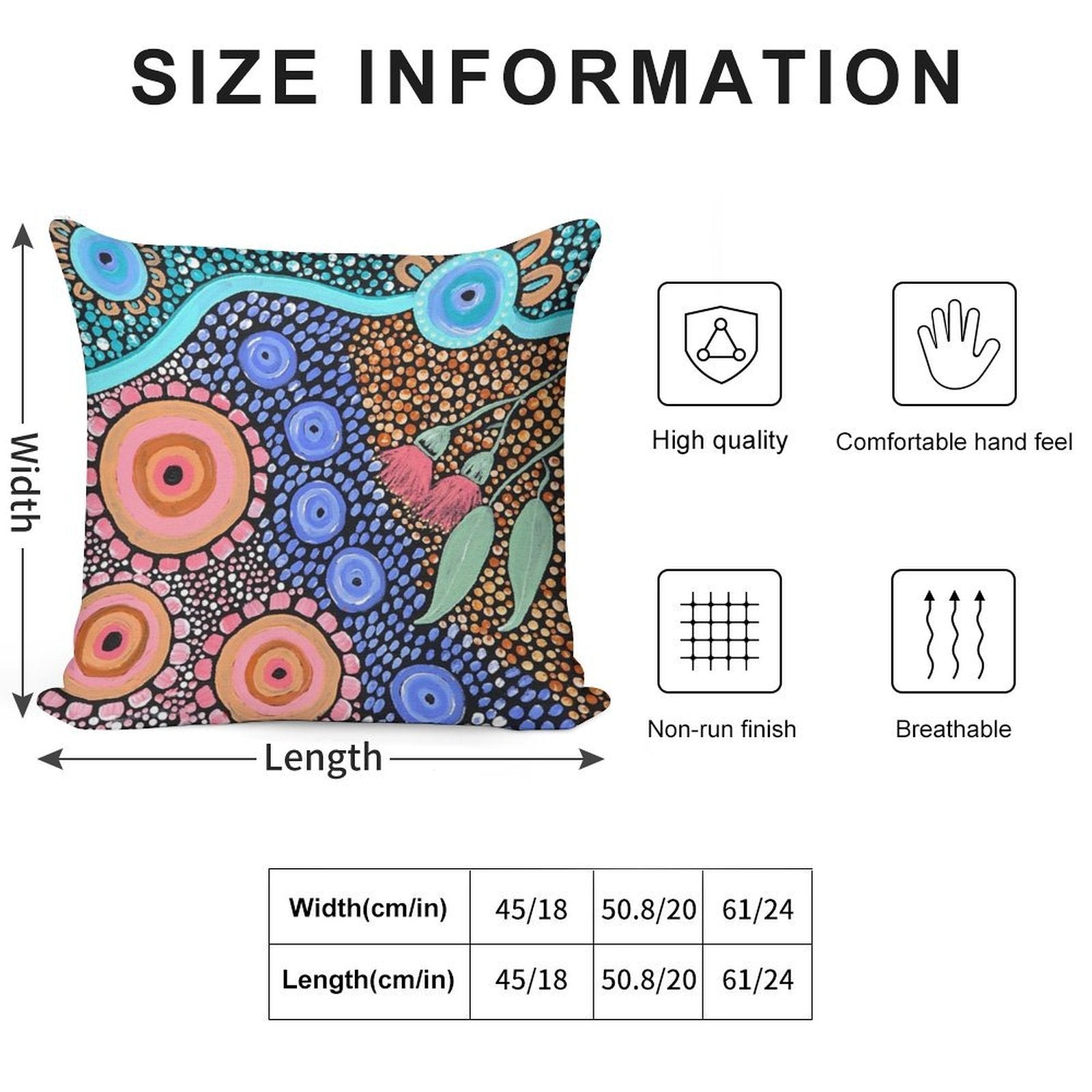 River Gathering Soft Easy Maintenance Throw Pillow