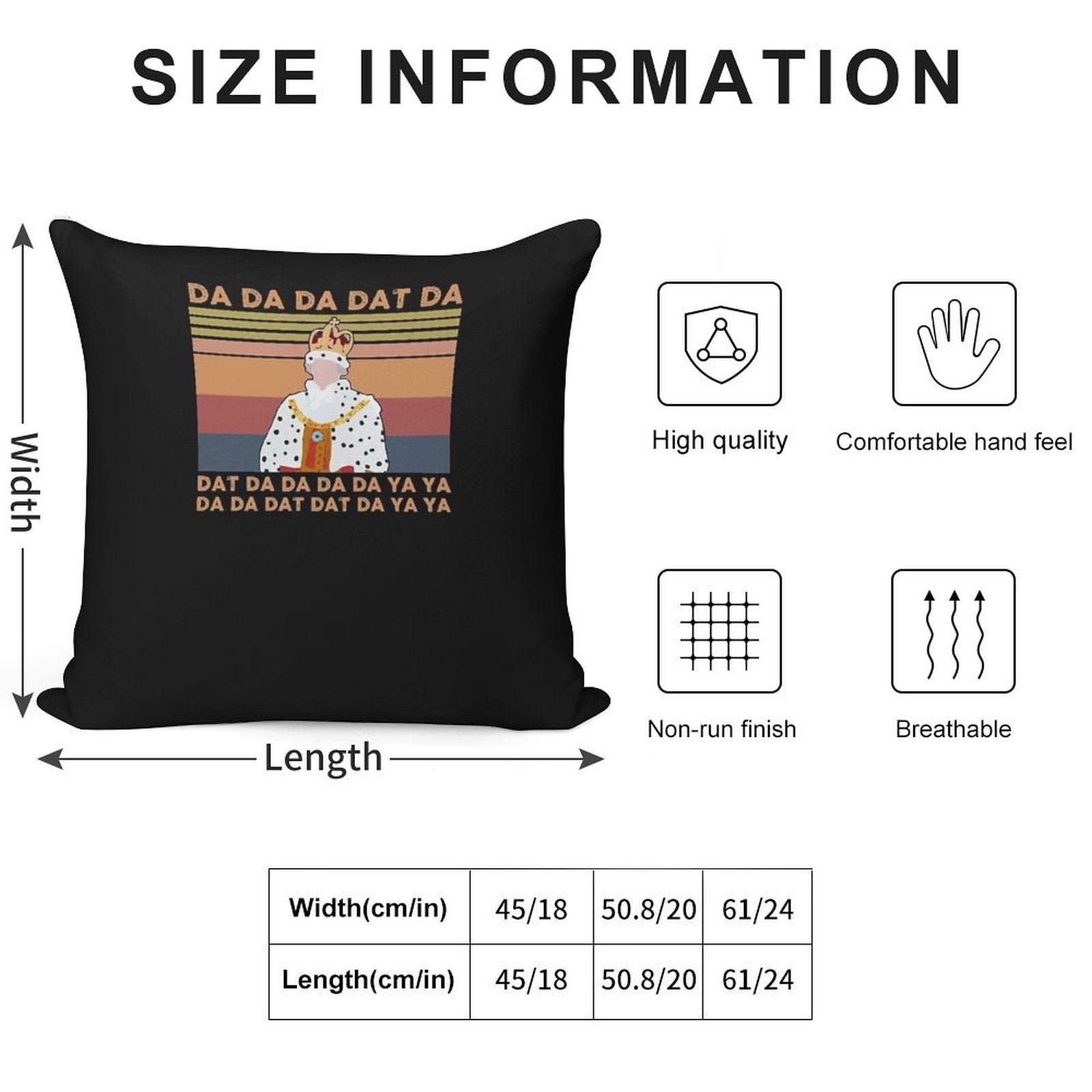 Hamilton King-George Chorus Da Da Da Dat Da Vintage Soft Skin-Friendly Throw Pillow