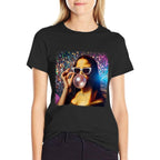 Funny Mona Lisa Bubblegum Gum Leonardo Da Vinci  Tagless Design T-Shirt