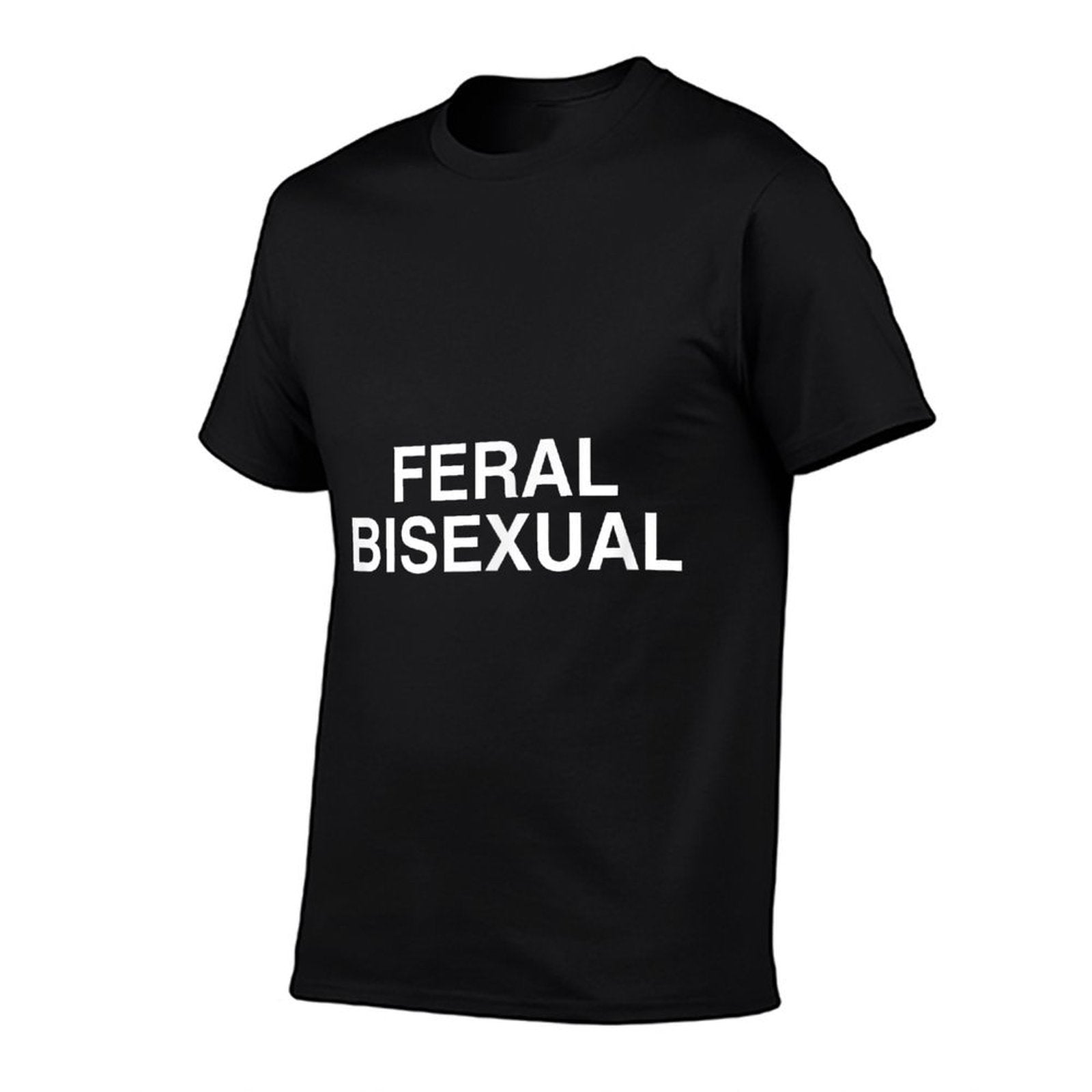 Feral Bisexual Funny Y2K Gay Pride LGBTQ+ Community Gag Meme  Polyester Blend T-Shirt