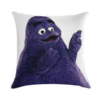 Happy Grimace McDonalds Soft Warmth Comfort Throw Pillow