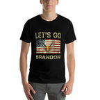 Let’s Go Brandon Conservative USA Funny  Heathered Texture T-Shirt