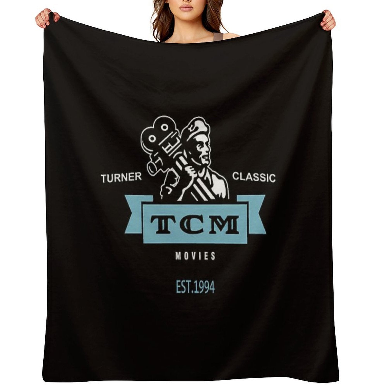 Retro Vintage Turner Classic Movies Easy Care Throw Blanket