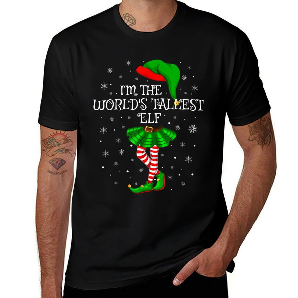 Matching Family Group Im The Worlds Tallest Elf Christmas  Eco-friendly Material T-Shirt