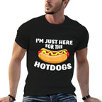 Funny Hot Dog Lover Im Just Here For The Hot Dogs for Men Women Girls Kids  Breathable T-Shirt