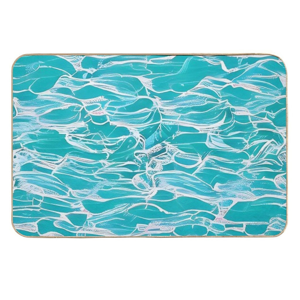 Abstract Water  Repositionable Bath Mat