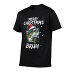 Merry Fishmas Santa Fishing Lovers Funny Fisherman Christmas  Summer-ready Fabric T-Shirt