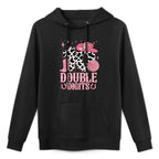 10th Birthday Girl Western Coquette Bow Cowgirl Birthday Kangaroo Pocket Hoodie