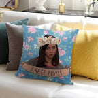 I Hate People - April Ludgate Soft Style Accent Throw Pillow