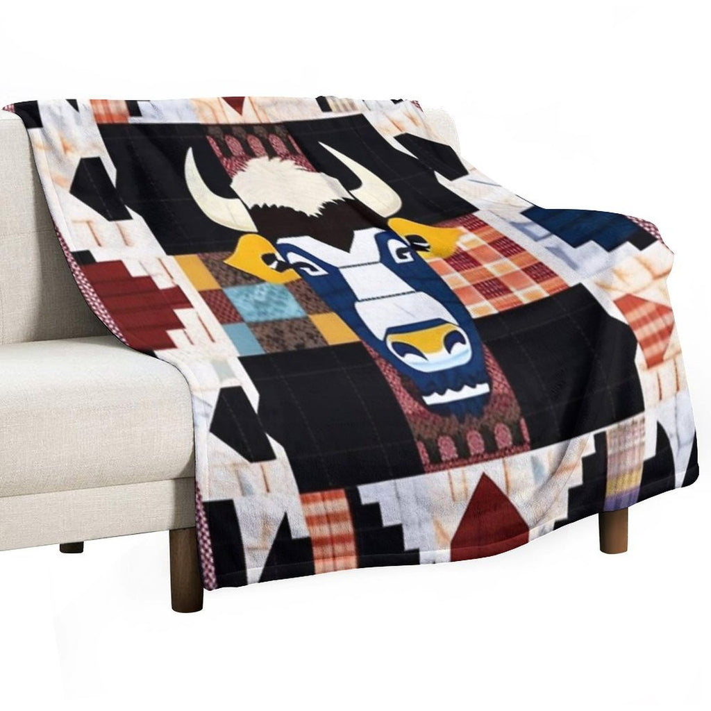 Buffalo Patchwork Quilt Wrinkle-free Throw Blanket