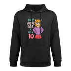 This Anime Girl Is Now 10 Bday 10th Birthday Japanese Manga Medium-Weight Fabric Hoodie