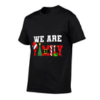 We Are Family Christmas Pajamas Funny Matching Xmas 2024  Odor-resistant T-Shirt