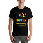 Its My Birthday Sign My Funny B Day Colorful Confetti  Easy-care T-Shirt
