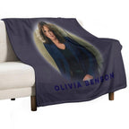Music Vintage Olivia Benson Easy Care Throw Blanket