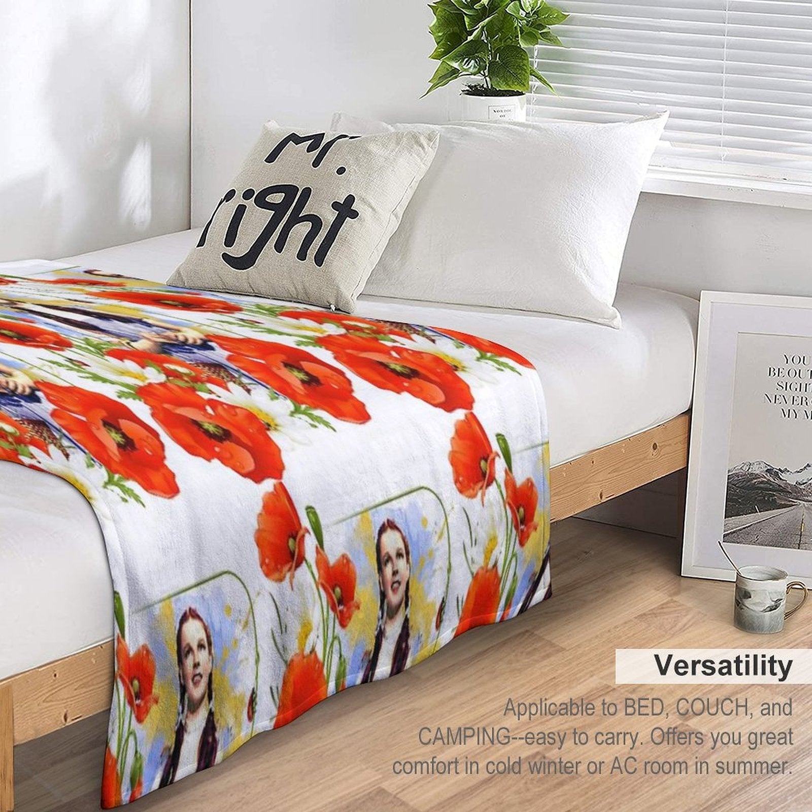 Dorothy Poppies Wrinkle-free Throw Blanket