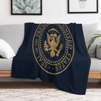 USA Presidential Seal Dark Blue Anti-pilling Throw Blanket