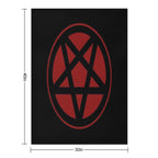 Inverted Pentagram Dark Red  Satanic All-season Throw Blanket