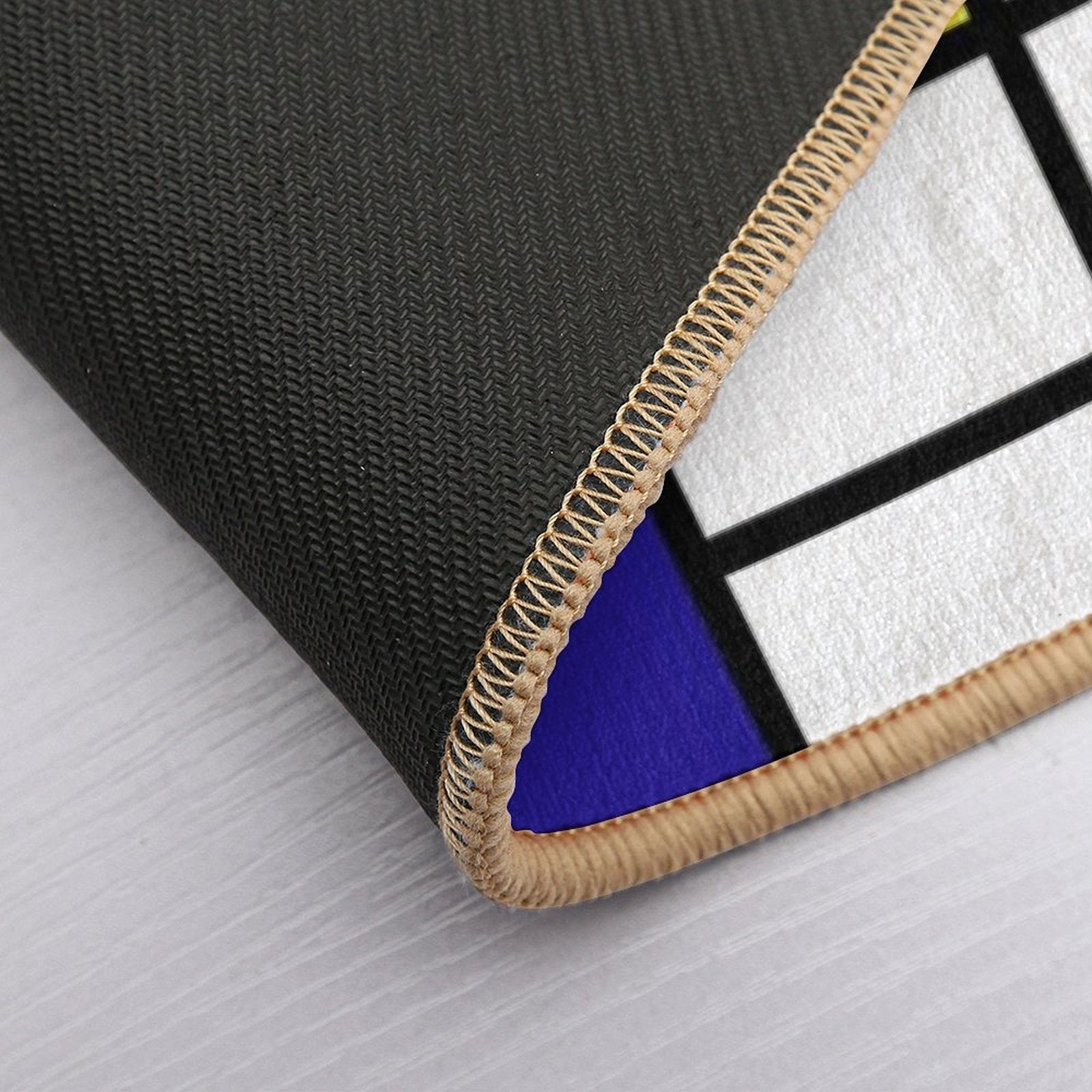 Mondrian Art, Minimalist, Red White Blue Yellow Black  Eco-Friendly Bath Mat