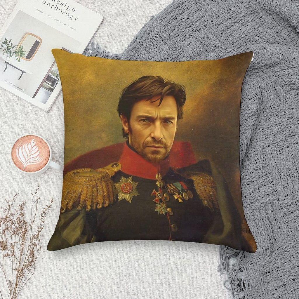 Hugh Jackman - Replaceface Soft Easy Maintenance Throw Pillow