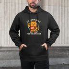 Im Just Here for The Snacks Football Sports Meme Cat Men Women Kids Medium-Weight Fabric Hoodie