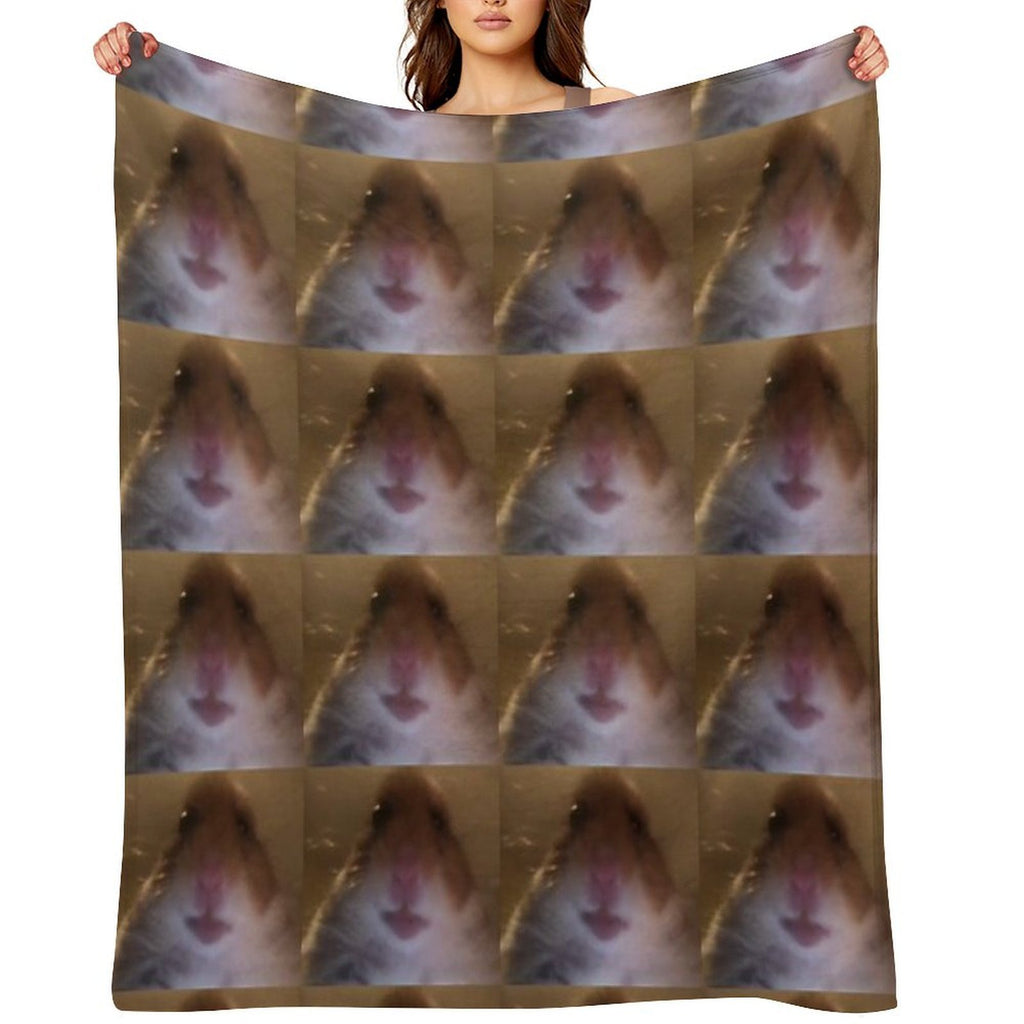 Staring Hamster Compact Throw Blanket