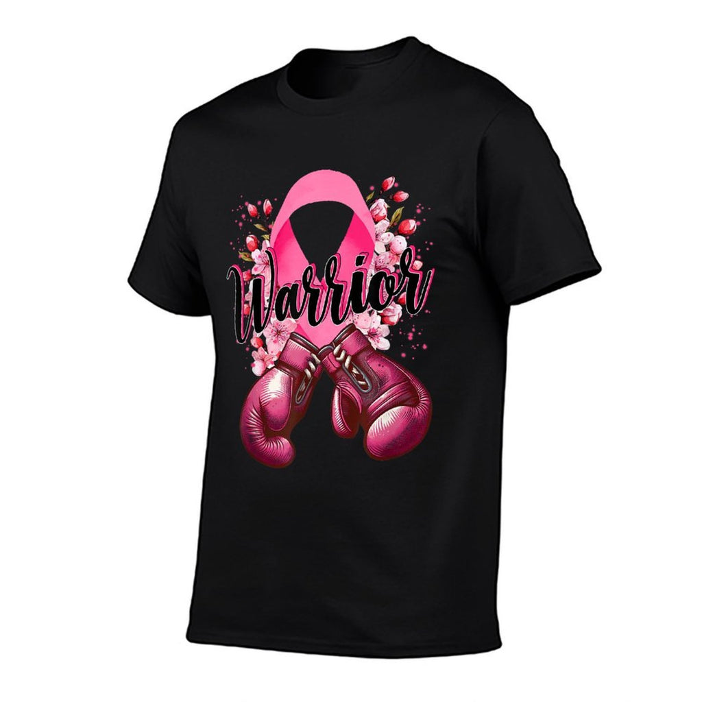 Warrior Boxing Gloves Pink Ribbon Breast Cancer Awareness  Quick-drying T-Shirt
