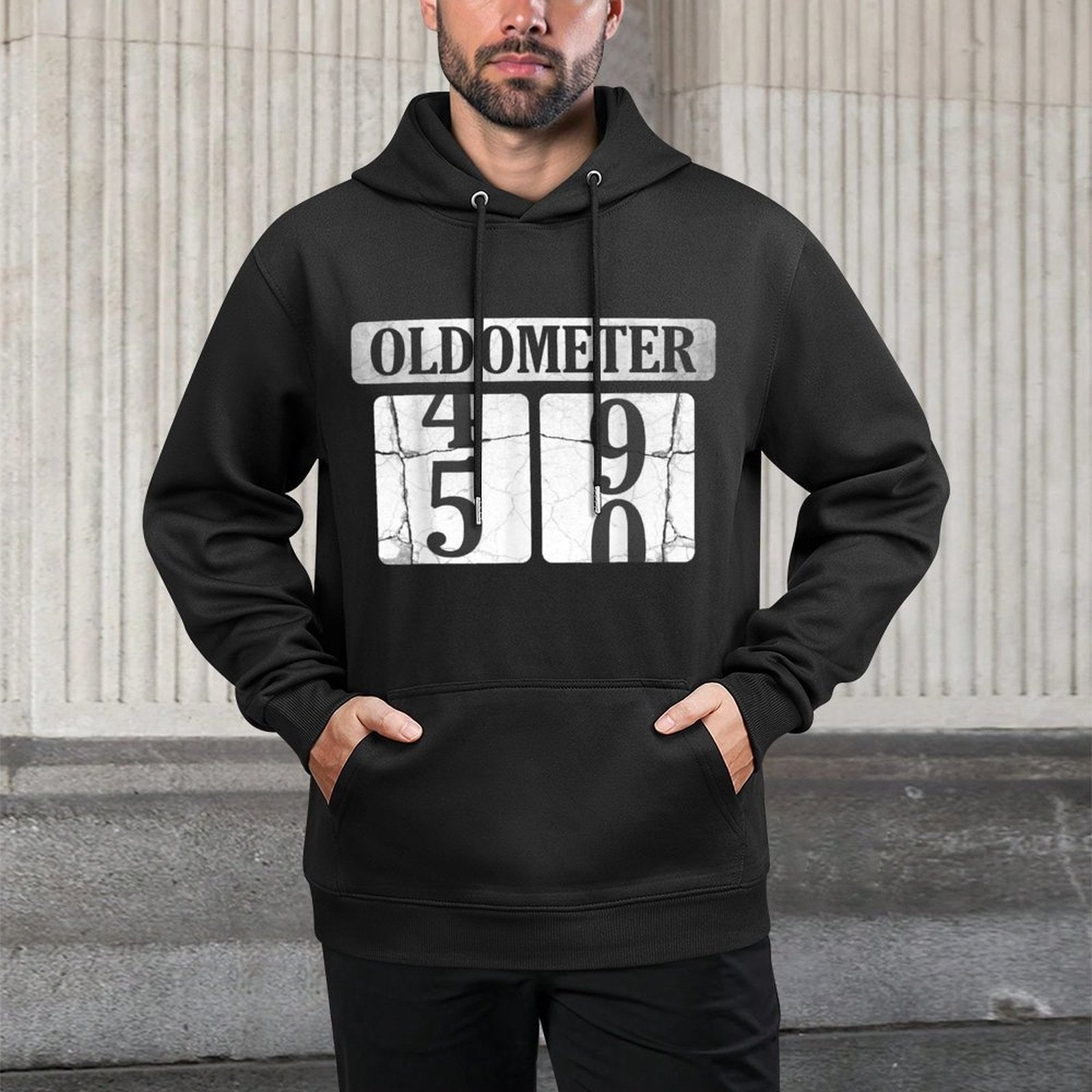 Oldometer Turning 50 Years Old - Car Guy 50th Birthday All-Day Comfort Hoodie