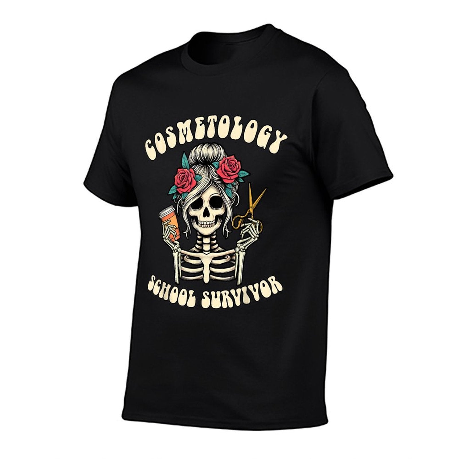 Hairstylist Grad New Hairdresser Cosmetology School Survivor  Wrinkle-resistant T-Shirt