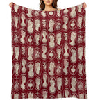 Cameos - Red Gift-ready Throw Blanket