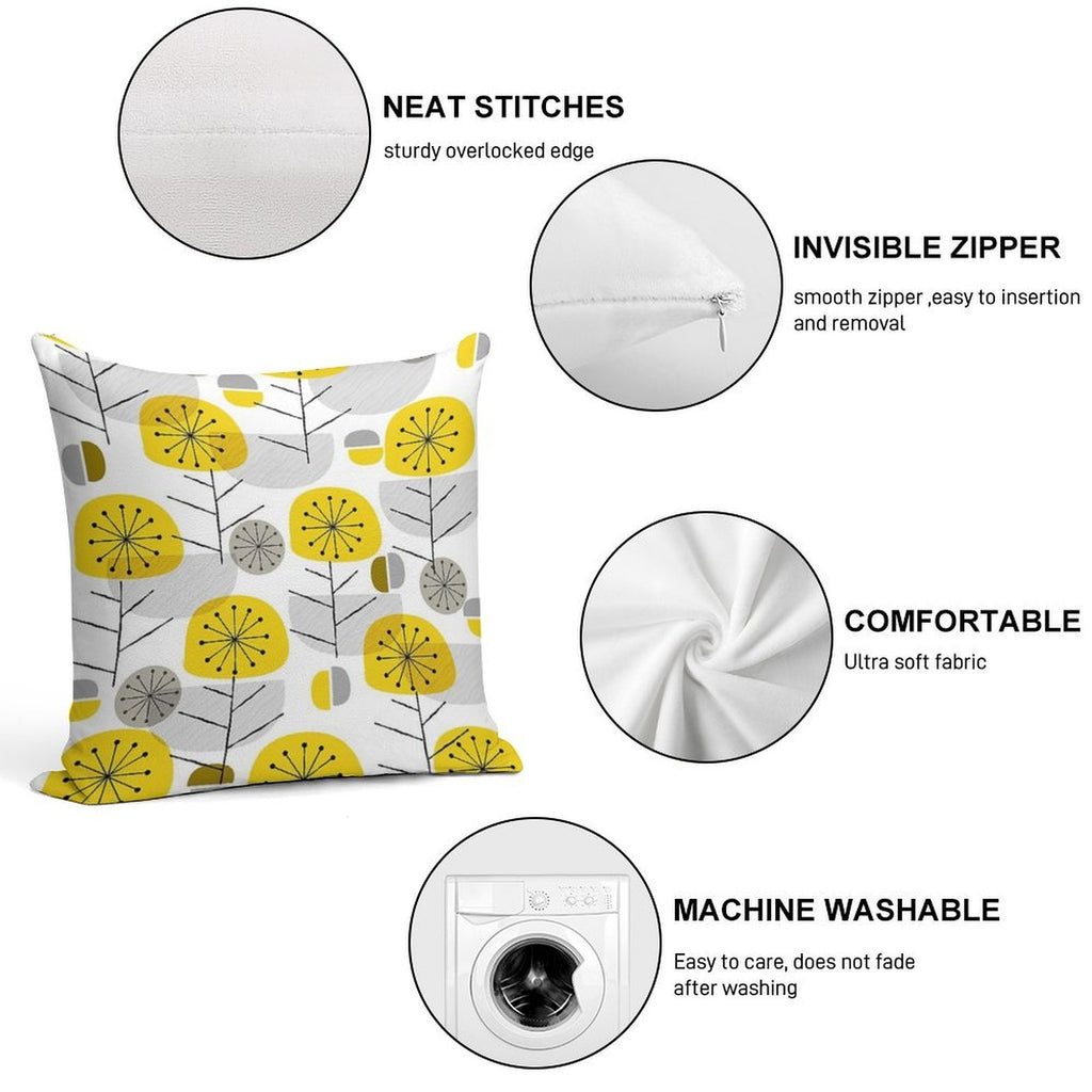 Yellow Nature Soft Gift Ready Throw Pillow