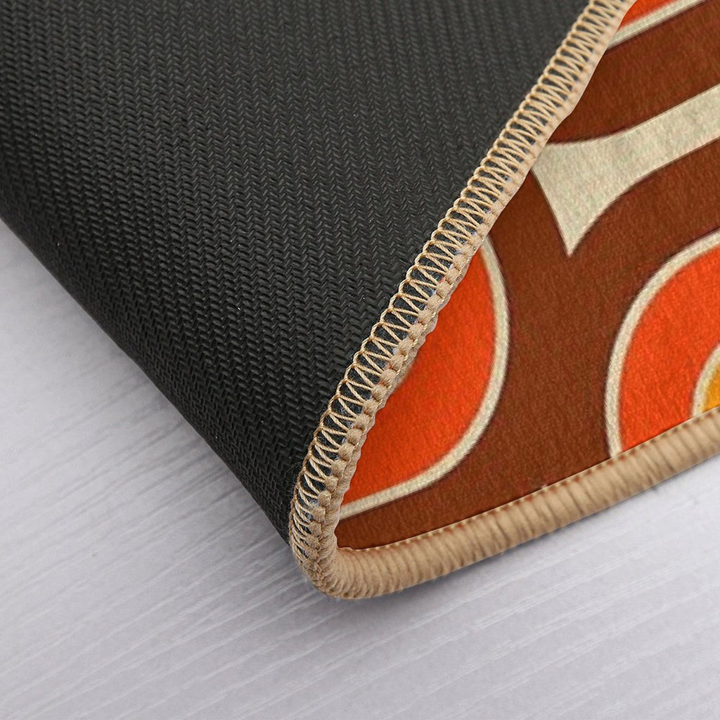 Retro Geometric Pod Design 721  Easy To Clean Bath Mat