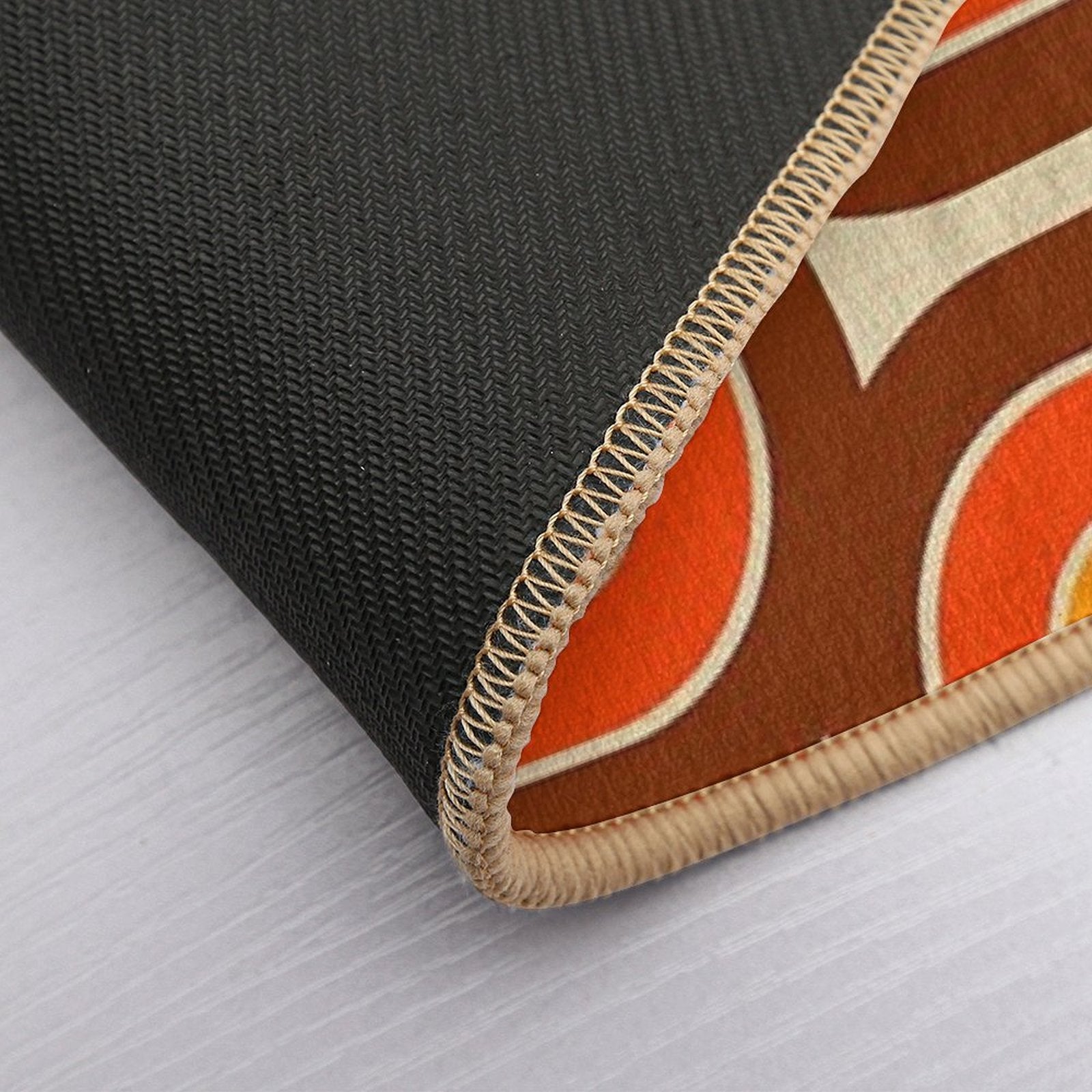 Retro Geometric Pod Design 721  Easy To Clean Bath Mat