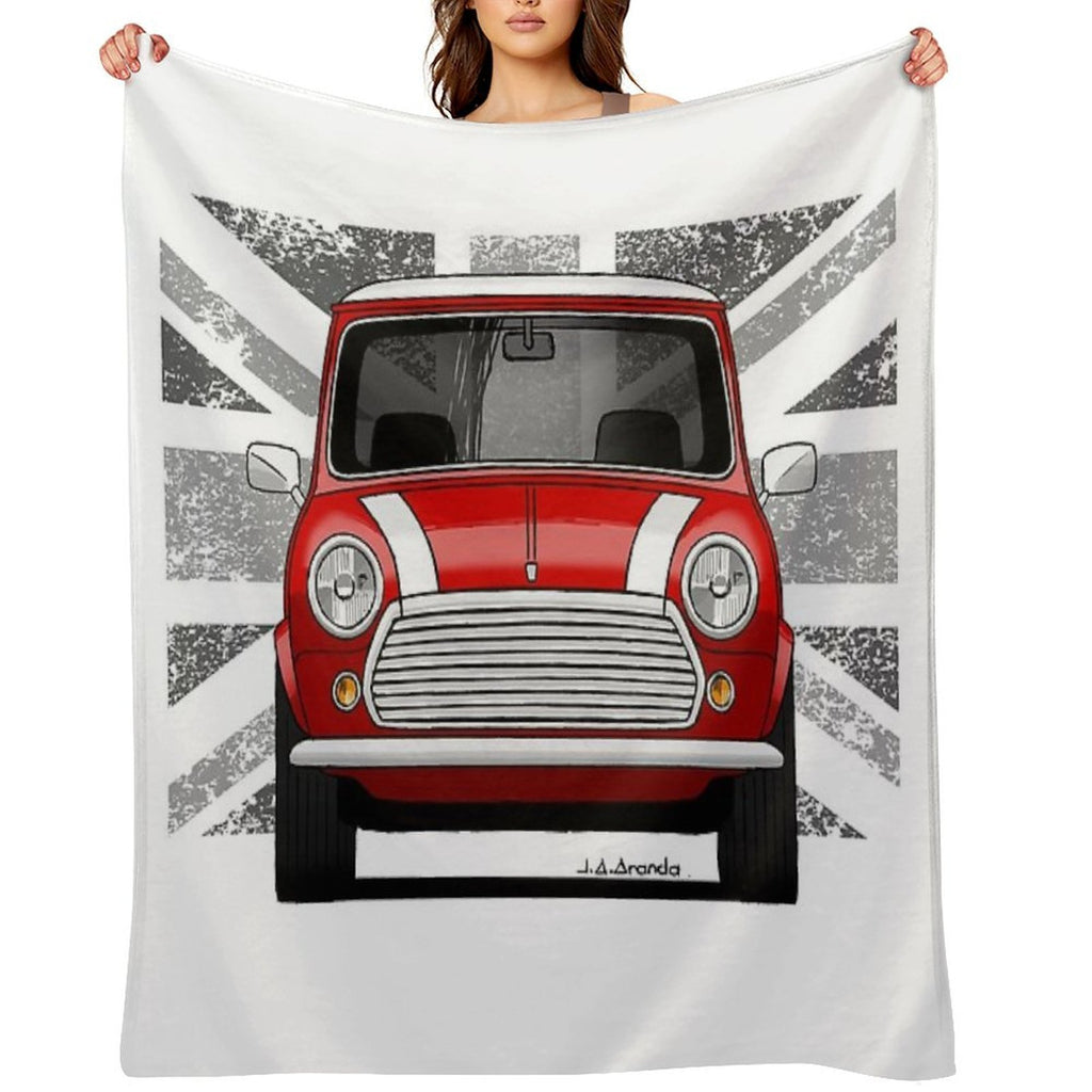 The Classic British Utility with A Union Jack Bottom Plush Throw Blanket