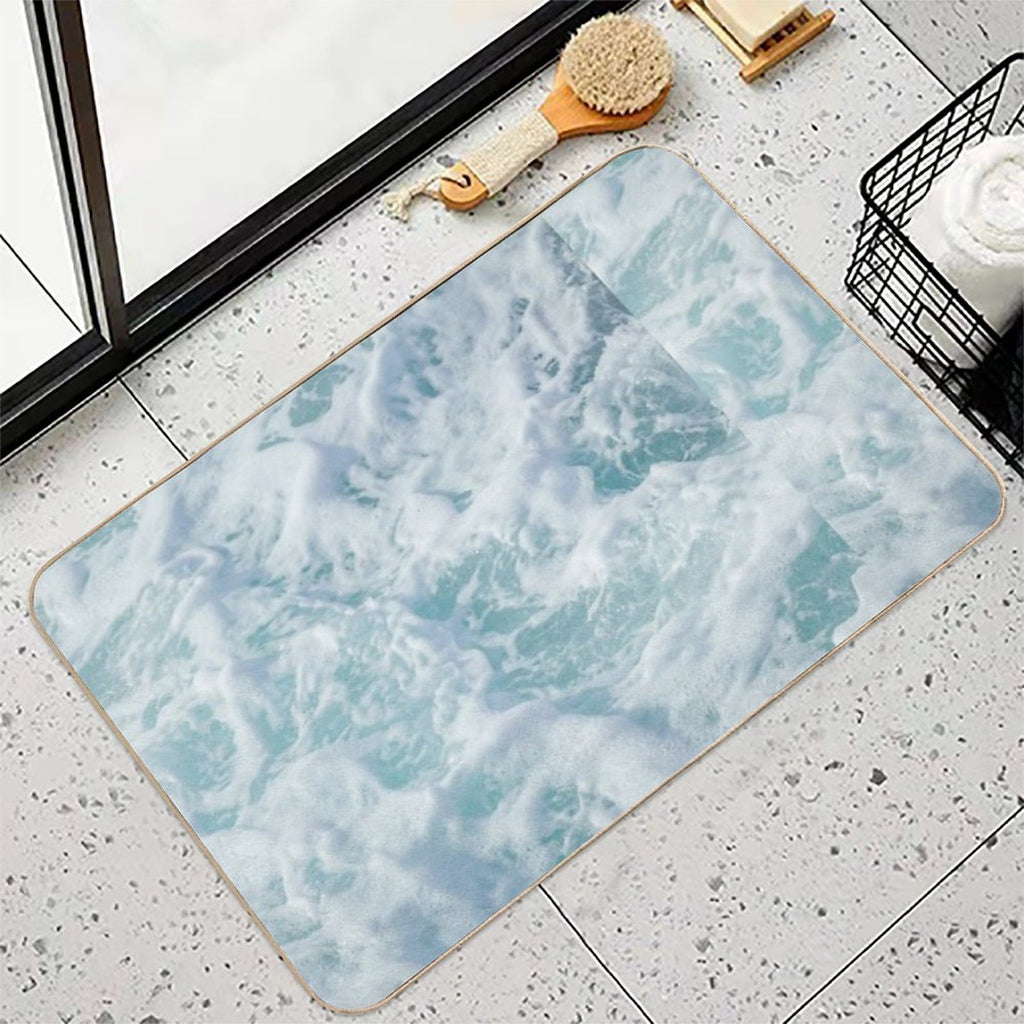 White Ocean, Blue Ocean, Ocean  Eco-Friendly Bath Mat