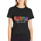 Housekeeping Squad Tie Dye Cleaning Staff School Janitor  Graphic-printed T-Shirt