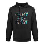 Womens Crafters Cute Crafty And Sassy Crafting Hobby Unisex Design Hoodie