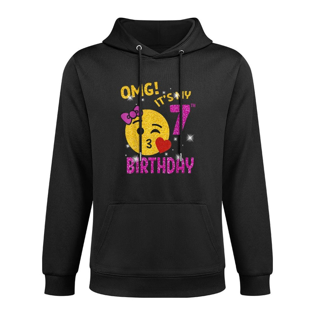 OMG It's My 7th Birthday Girl Cute 7 Yrs Old Birthday Party Layering Staple Hoodie