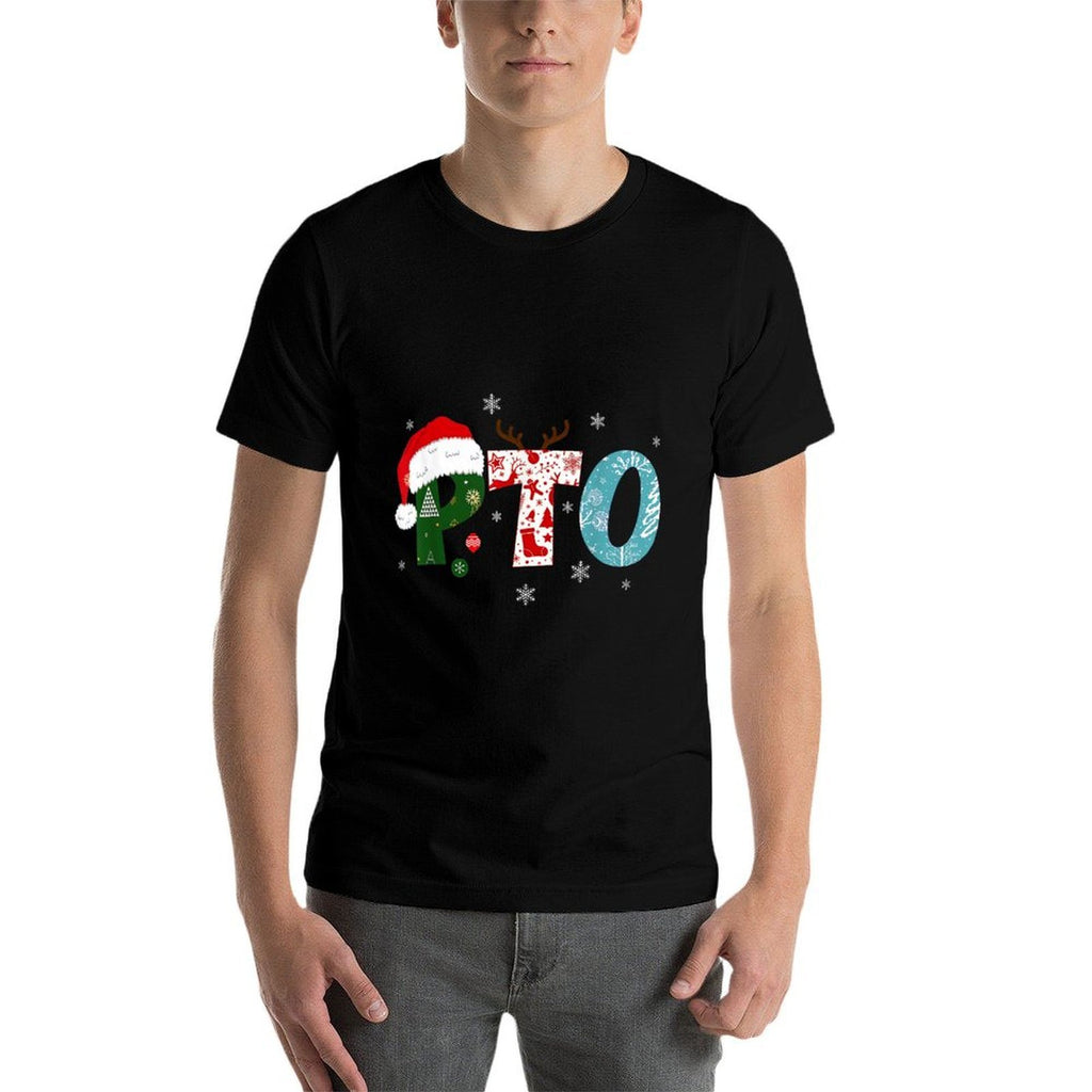 PTO Santa Hat Reindeer Parent Teacher Organization Christmas  Classic T-Shirt