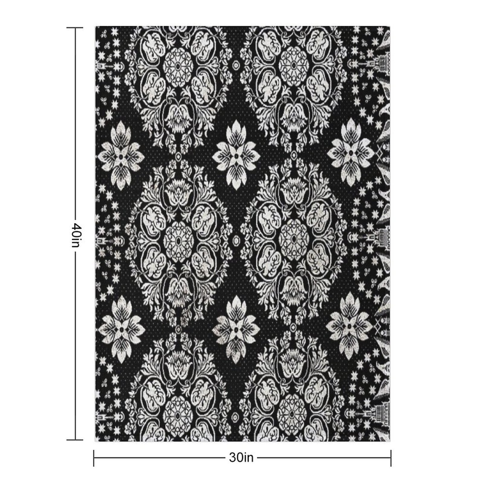 Vintage Bandana Coverlet Textile Print  Cali Boho  Bossy Cat Home Multi-functional Throw Blanket